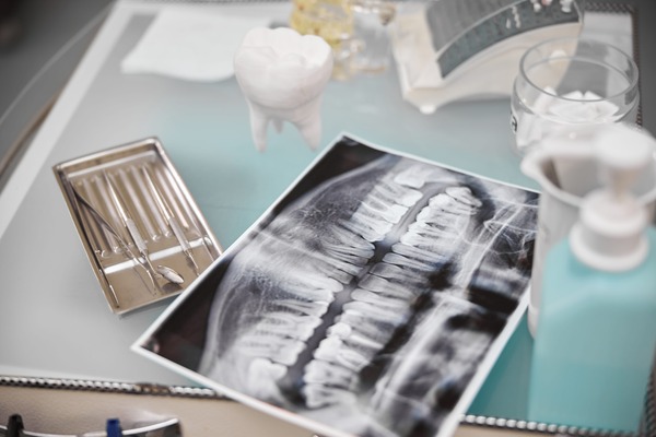 tableto set up with dental tools an props